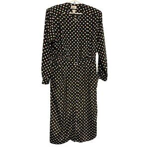 80’s Leslie Fay 14W Polka Dot Dress